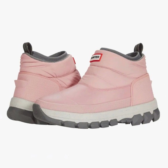 NEW Hunter Original Insulated Snow Ankle Boots Quartz Pink Size 7 - Picture 1 of 13